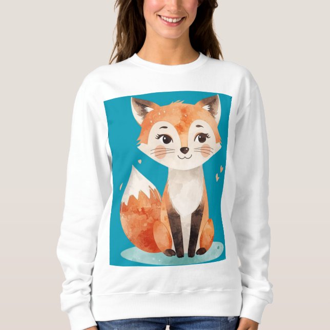 Sudadera Camiseta de zorro lindo (Anverso)