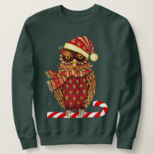Camiseta del búho del navidad