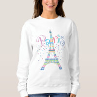 Camiseta del confeti de la torre Eiffel