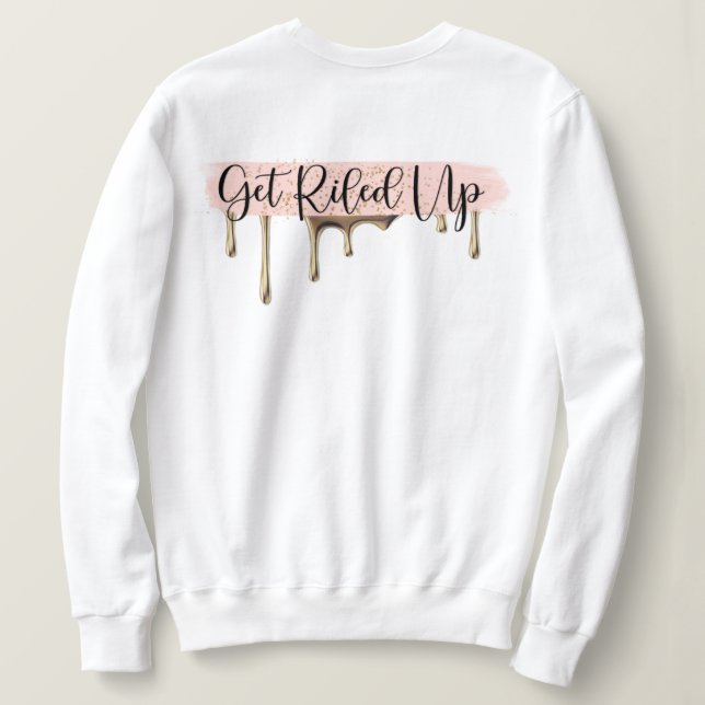 Sudadera Camiseta del cuello barco (Reverso del diseño)