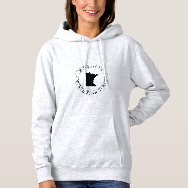 Sudadera Camiseta del estado de Minnesota con capucha (Anverso)