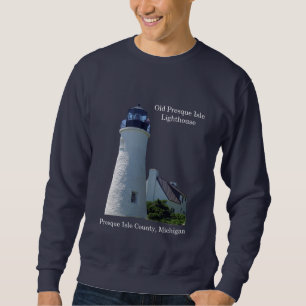 Sudadera camiseta del faro Old Presque Isle oscuro