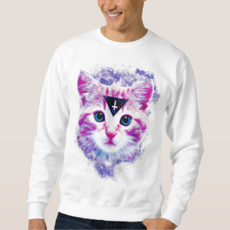 Sudadera Camiseta del gatito del espacio del triángulo