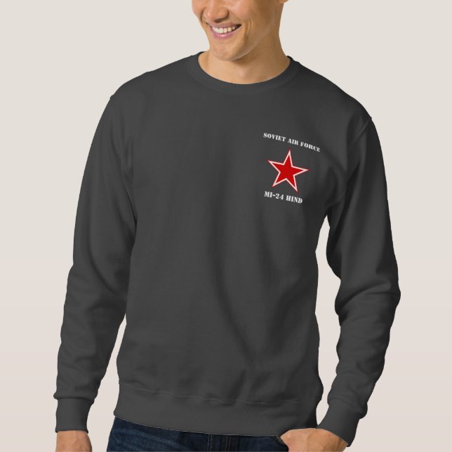 Sudadera Camiseta del helicóptero trasero del soviet MI-24 (Anverso)