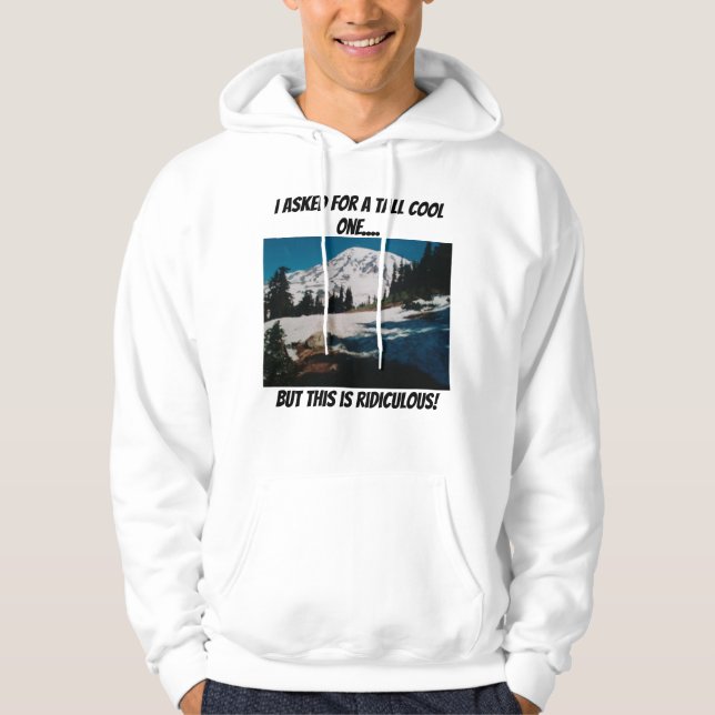 Sudadera Camiseta del monte Rainier. T-Shirt Hoodie (Anverso)