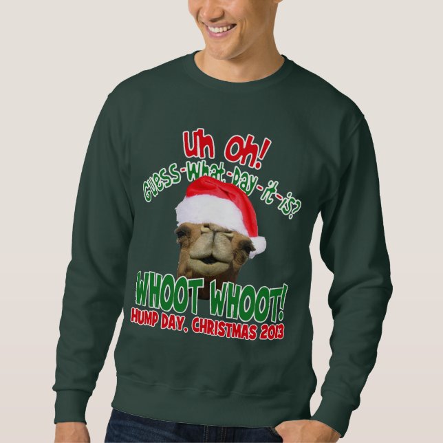 Sudadera Camiseta del navidad de Santa del camello del día (Anverso)
