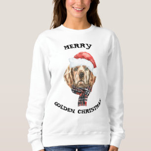 Sudadera Camiseta del navidad del golden retriever