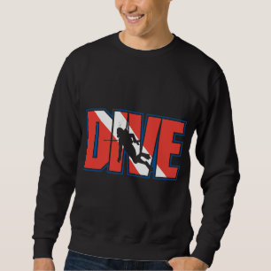 Sudadera Camiseta del negro de la zambullida del EQUIPO DE