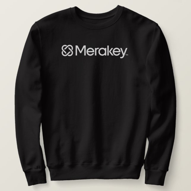 Sudadera Camiseta del negro del logotipo de Merakey (Anverso del diseño)