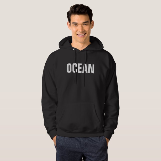 Sudadera Camiseta del "océano" de los hombres (Anverso completo)