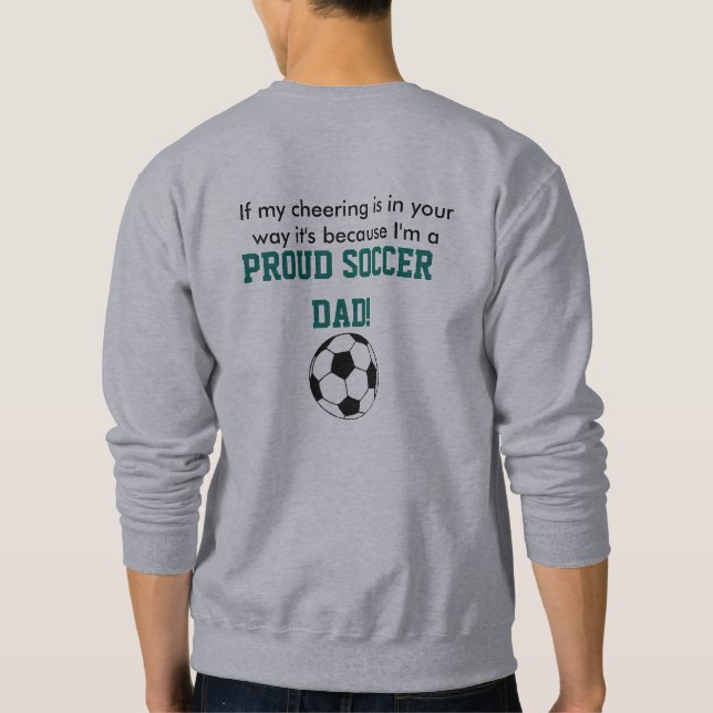 Sudadera Camiseta del papá del fútbol (Reverso)