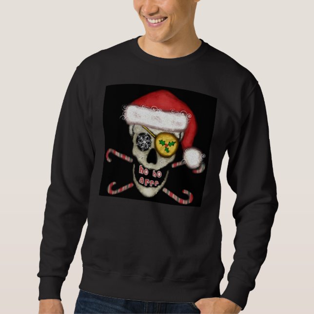 Sudadera Camiseta del pirata del navidad (Anverso)