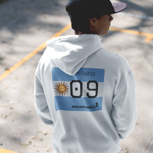 Sudadera Camiseta del Sol Albiceleste personalizada para at