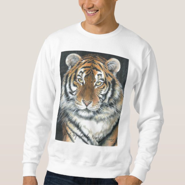 Sudadera Camiseta del tigre, tamaños adultos unisex (Anverso)