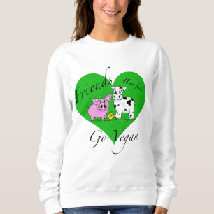 Sudadera Camiseta del vegano de la comida de los amigos no