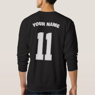 Sudadera Camiseta deportiva negra con nombre y número de lo