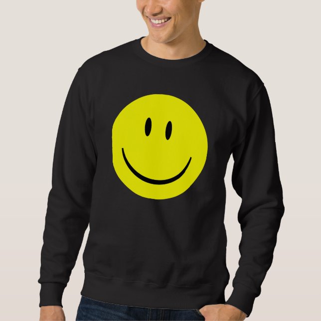 Sudadera Camiseta Divertida Cara Feliz Clásica (Anverso)