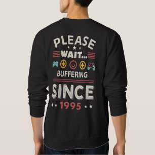 Sudadera Camiseta Divertida de Arte Pixel Retro   Buffering