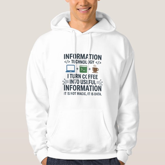 Sudadera Camiseta Divertida de Ciencias de la Computación - (Anverso)