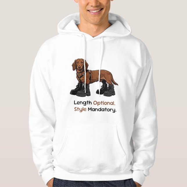 Sudadera Camiseta divertida de Dachshund Chunky Boots regal (Anverso)
