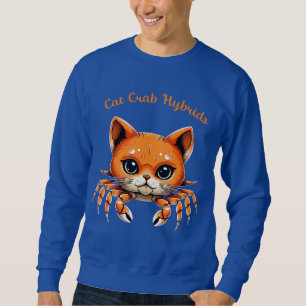 Sudadera Camiseta divertida de gato cangrejo criatura para