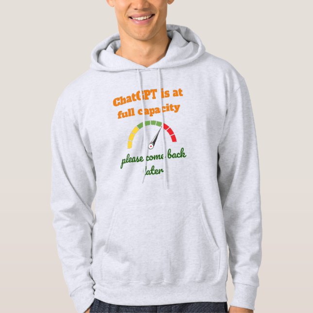 Sudadera camiseta divertida de IA - mens hoodie (Anverso)