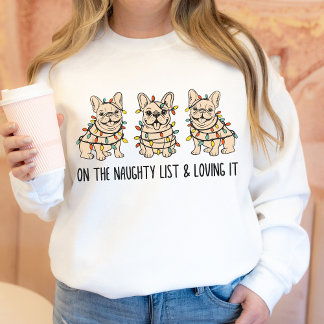 Sudadera Camiseta divertida de Navidad con dibujo a mano de