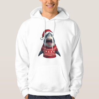 Sudadera Camiseta divertida de Navidad de tiburón con suéte