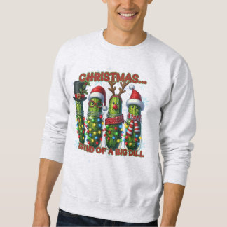 Sudadera Camiseta divertida de pepino para Navidad