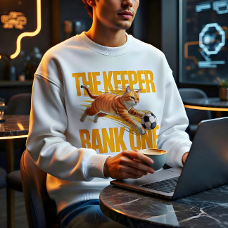 Sudadera Camiseta divertida de portero de fútbol con gato
