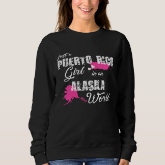 Sudadera Camiseta Divertida de Puerto Rico Solo una chica d