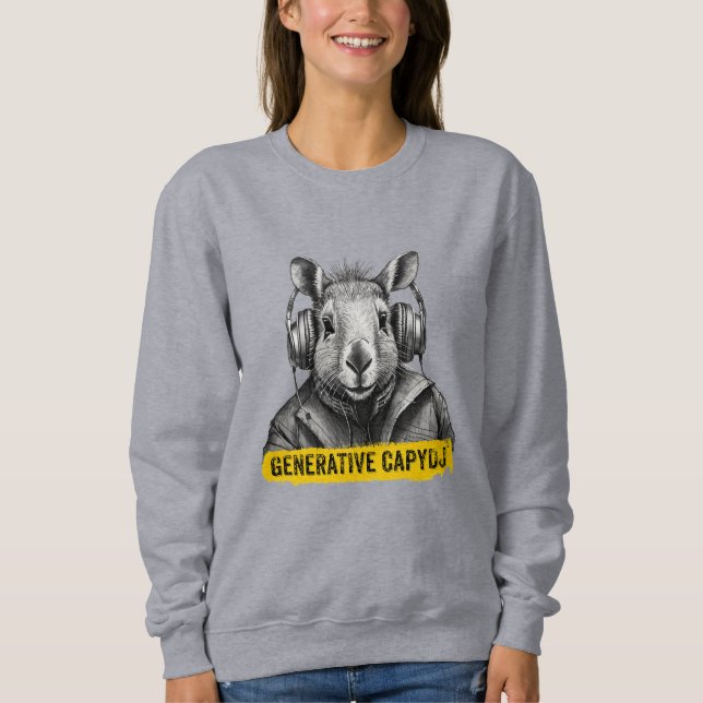 Sudadera Camiseta divertida y atractiva de Capibara (Anverso)
