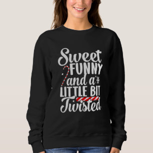 Sudadera Camiseta Divertida y Torcida Caramelos de Navidad