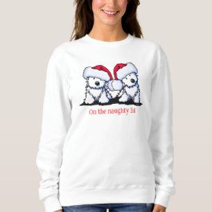 Sudadera Camiseta dúo de Westie en Navidad