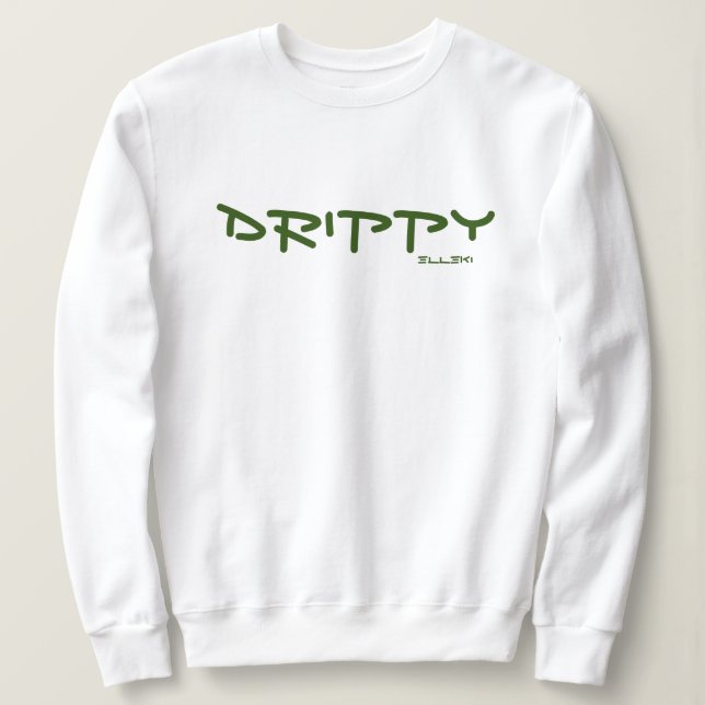 Sudadera Camiseta Elleki Drippy #2 (Verde) (Anverso del diseño)