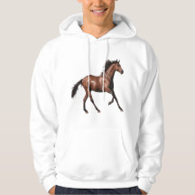 Camiseta encapuchada básica del caballo de los