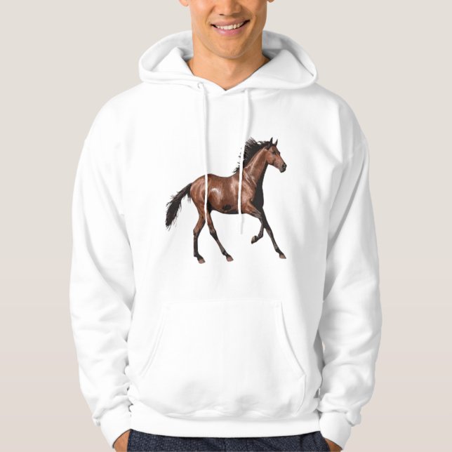 Sudadera Camiseta encapuchada básica del caballo de los (Anverso)