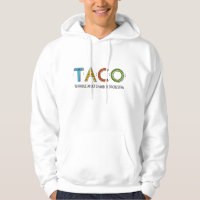 Camiseta encapuchada básica del TACO, blanca