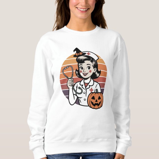 Sudadera Camiseta Enfermera Diversión Halloween - Spooky Sh (Anverso)