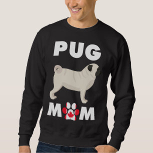 Sudadera Camiseta esencial de perro pug Mom de Canadá 1004