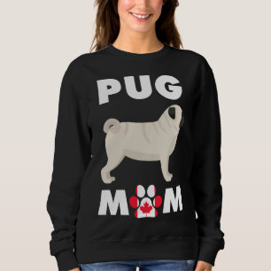 Sudadera Camiseta esencial de perro pug Mom de Canadá 1004