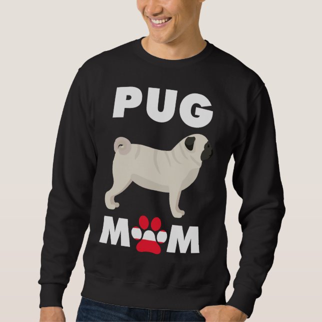 Sudadera Camiseta esencial para la madre pug de perro de Au (Anverso)