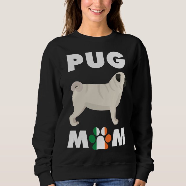 Sudadera Camiseta esencial para la madre pug de perro de Ir (Anverso)