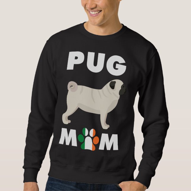 Sudadera Camiseta esencial para la madre pug de perro de Ir (Anverso)