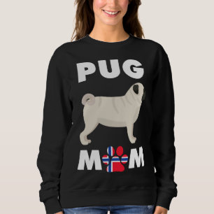 Sudadera Camiseta esencial para la madre pug de perro norue