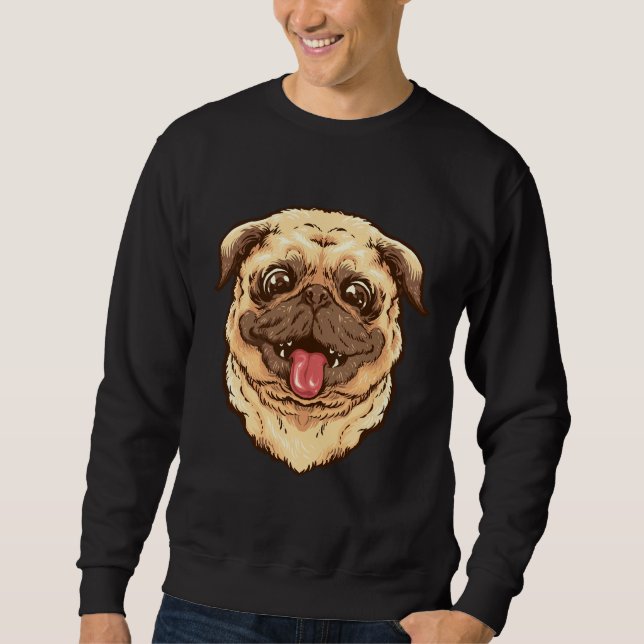 Sudadera Camiseta esencial para perros de pug 8 (Anverso)
