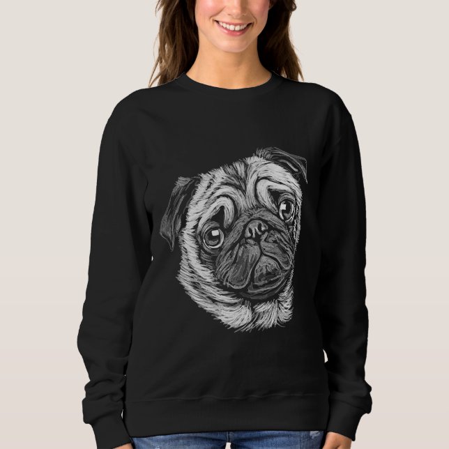 Sudadera Camiseta esencial Pug 308 (Anverso)