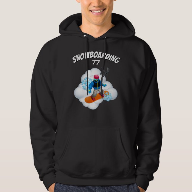 Sudadera Camiseta estado de ánimo de snowboarding  (Anverso)