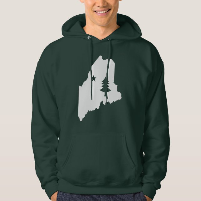 Sudadera Camiseta Estatal Maine (Anverso)
