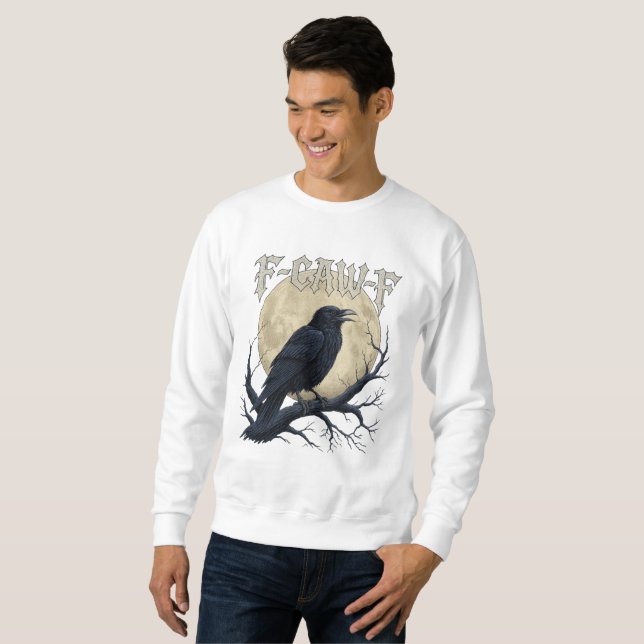 Sudadera Camiseta F-CAW-F Cuervo Gótico Luna (Anverso completo)